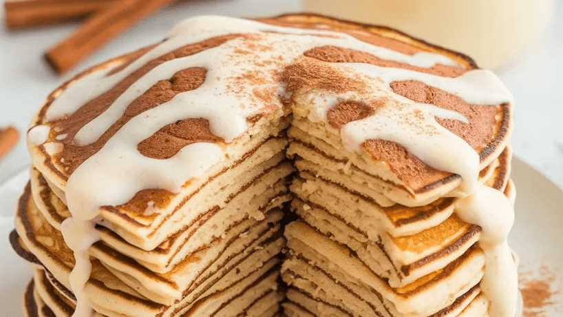 cinnamon roll pancakes
