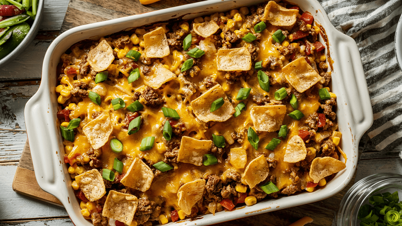 walking taco casserole