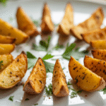 baked garlic parmesan potato wedges