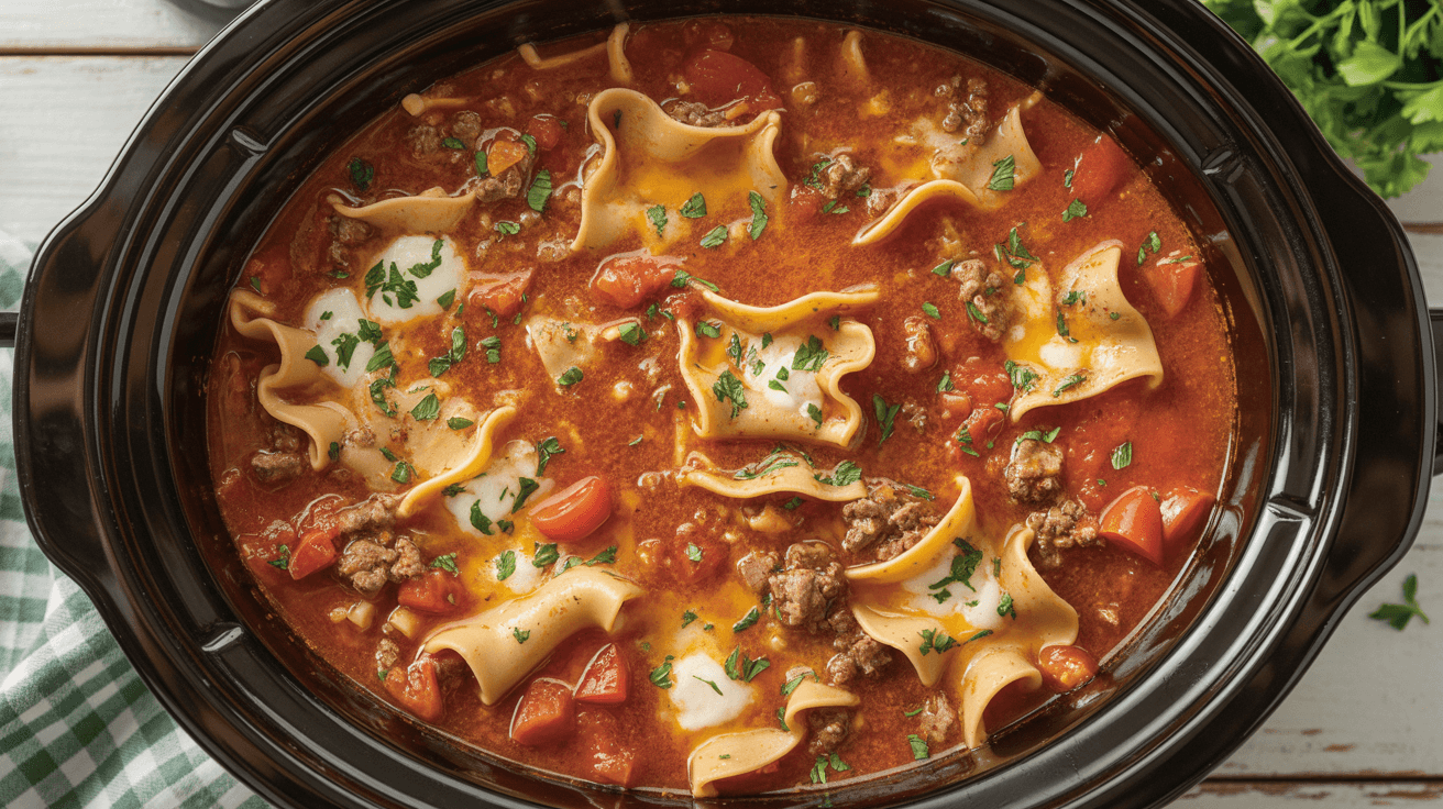 Slow Cooker Lasagna Soup