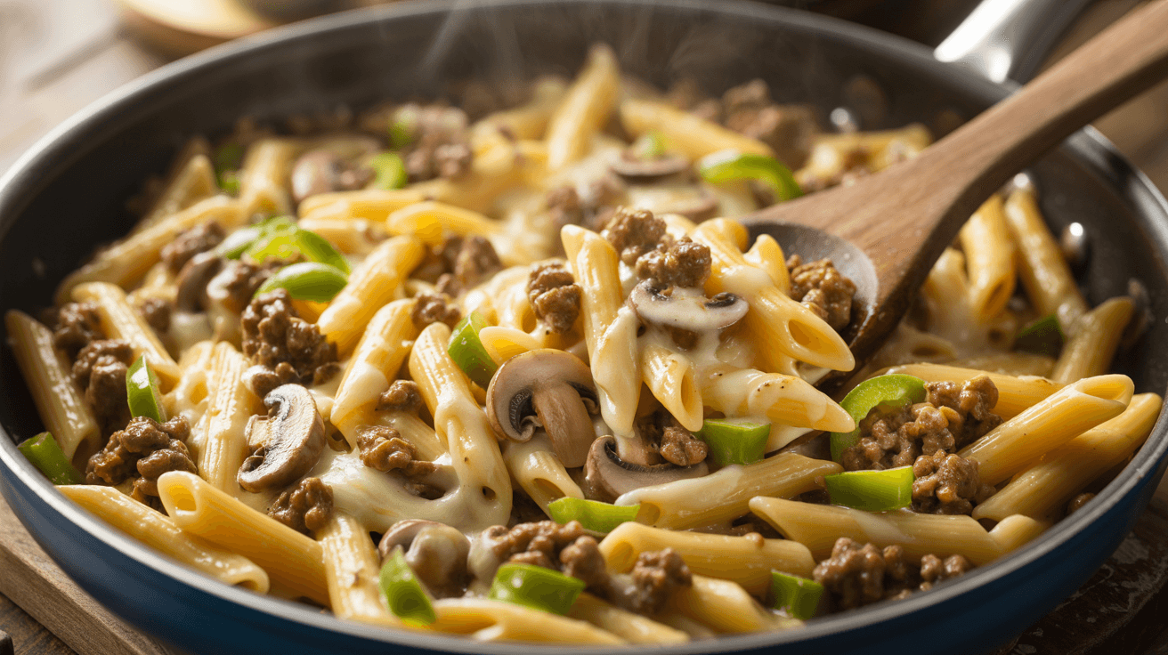 Philly Cheesesteak Pasta