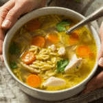 Lemon Chicken Orzo Soup