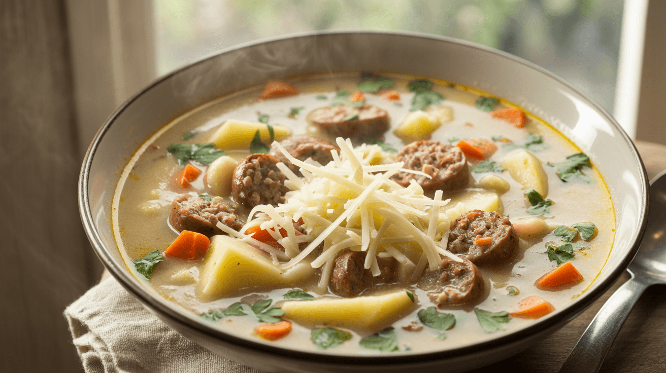 Creamy Parmesan Italian Sausage Soup
