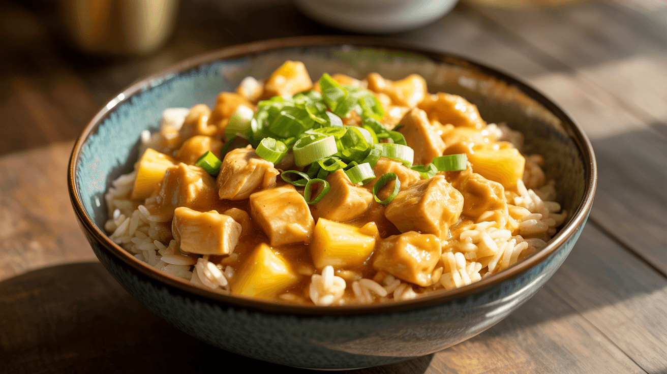 pineapple chicken and rice