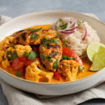 coconut chicken rice bowl