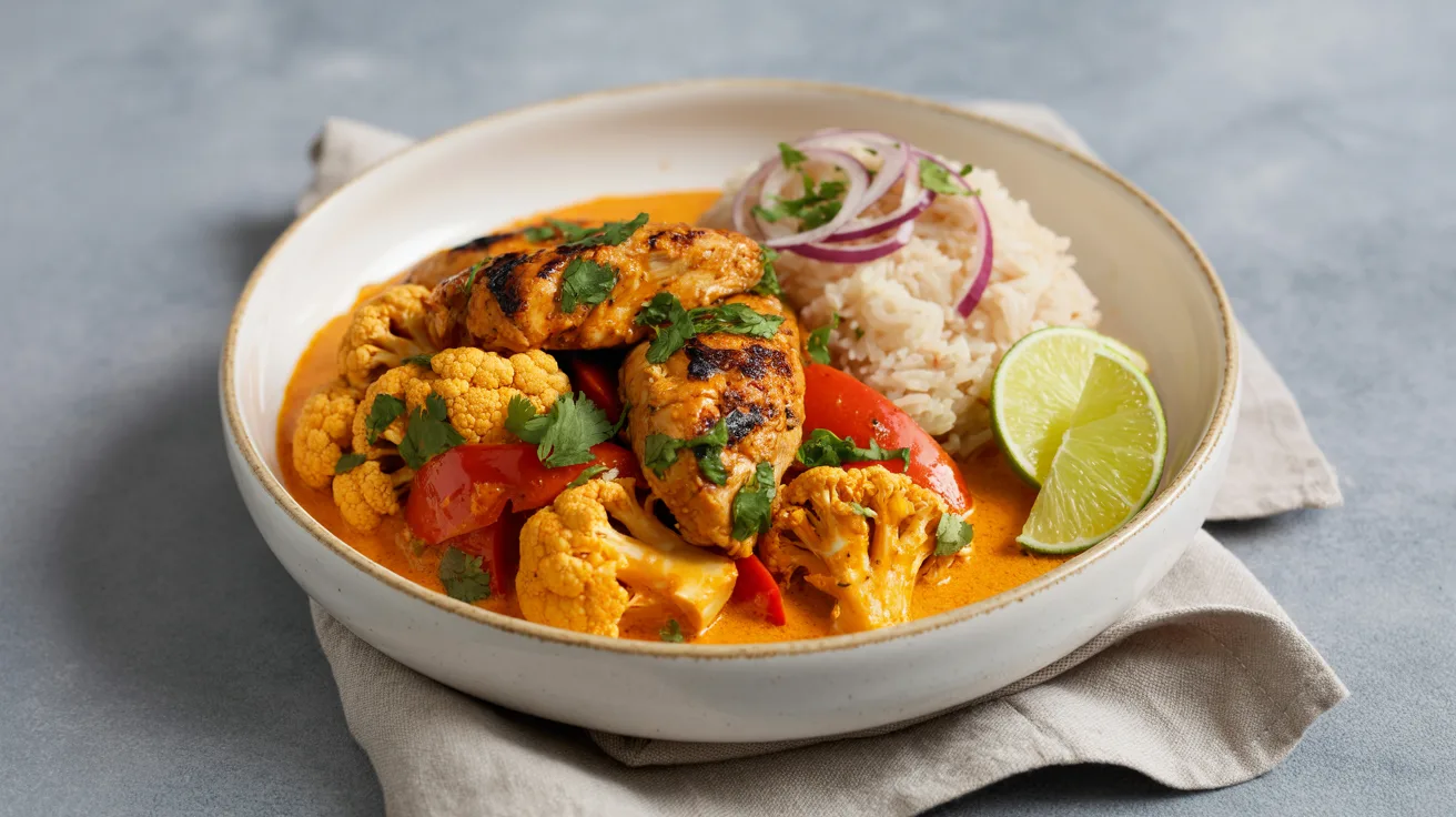 coconut chicken rice bowl
