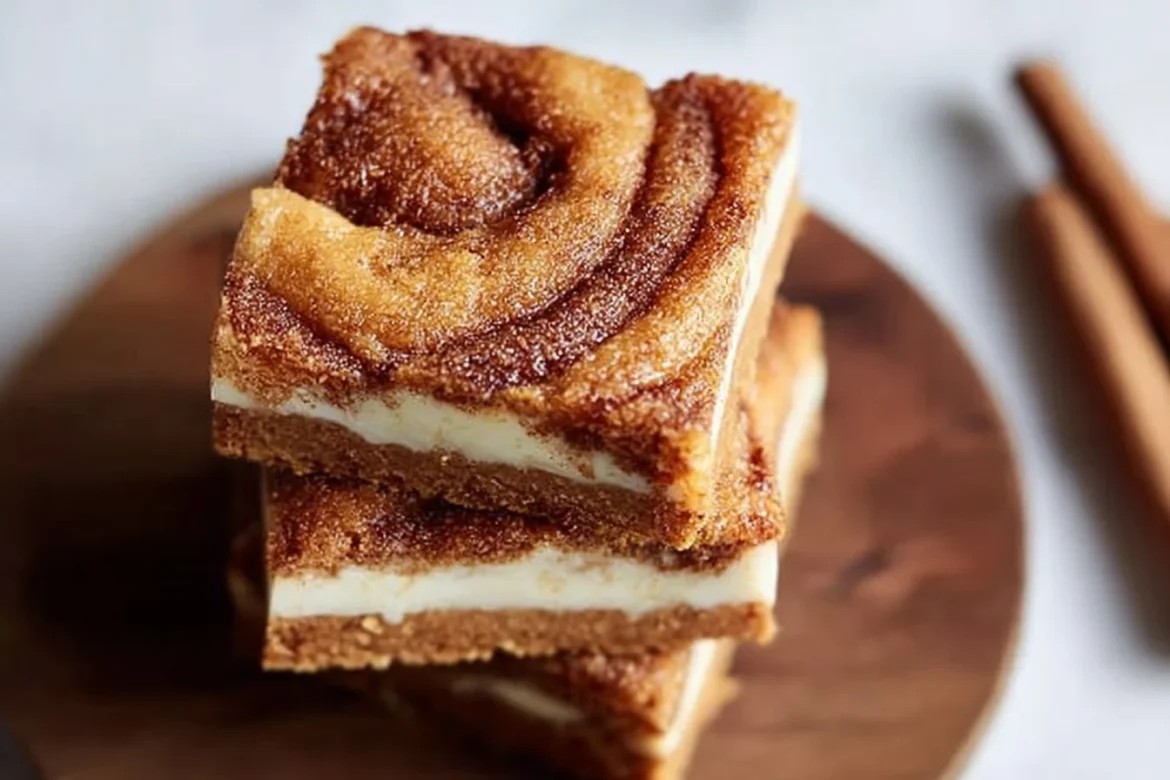 Cinnamon swirl snickerdoodle bars topped with a cinnamon sugar coating