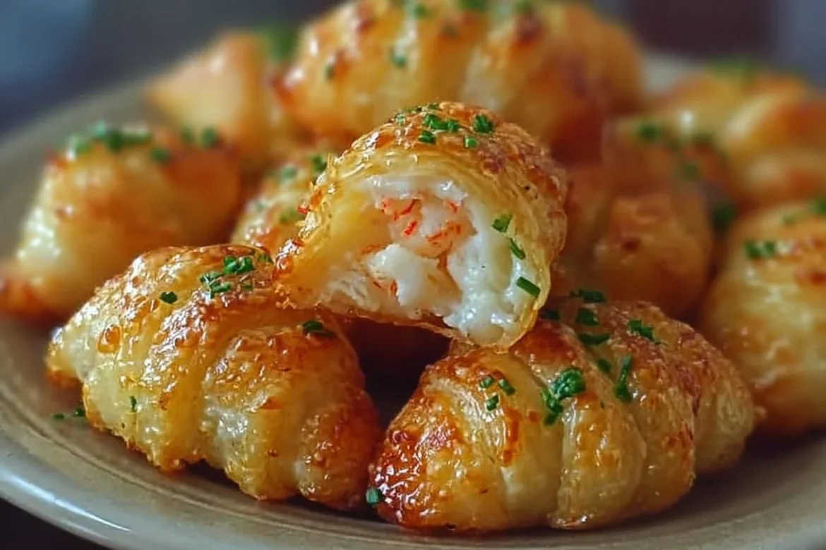 Delicious Crab Crescent Bites served as an appetizer