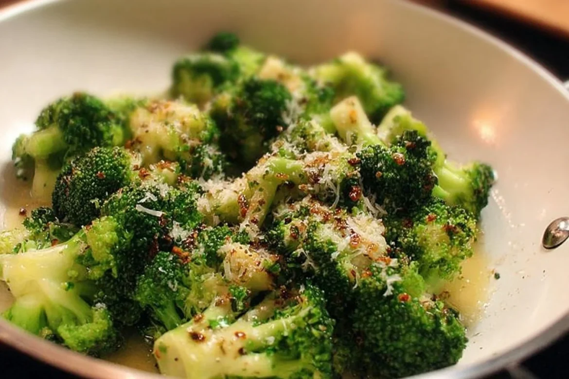 Longhorn Garlic Parmesan Broccoli served as a savory side dish
