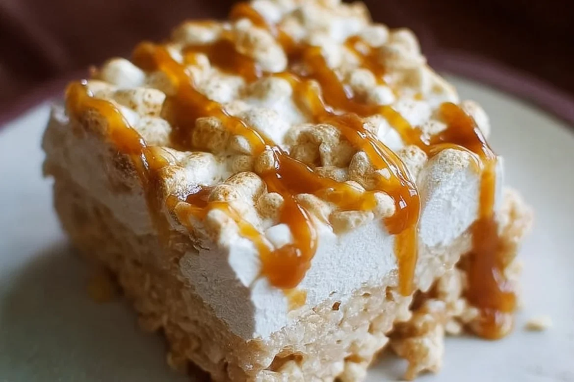 No-bake salted caramel marshmallow dessert with rich flavors and creamy texture
