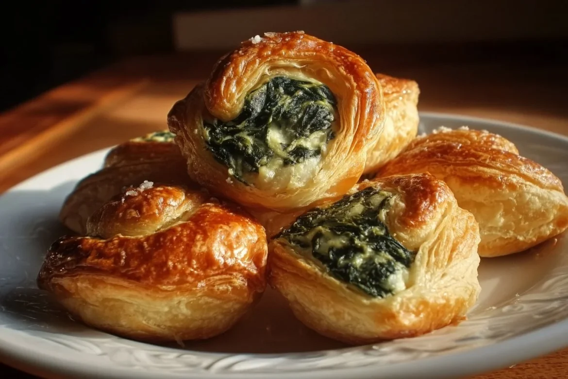 Flavorful homemade spinach puffs baked to perfection