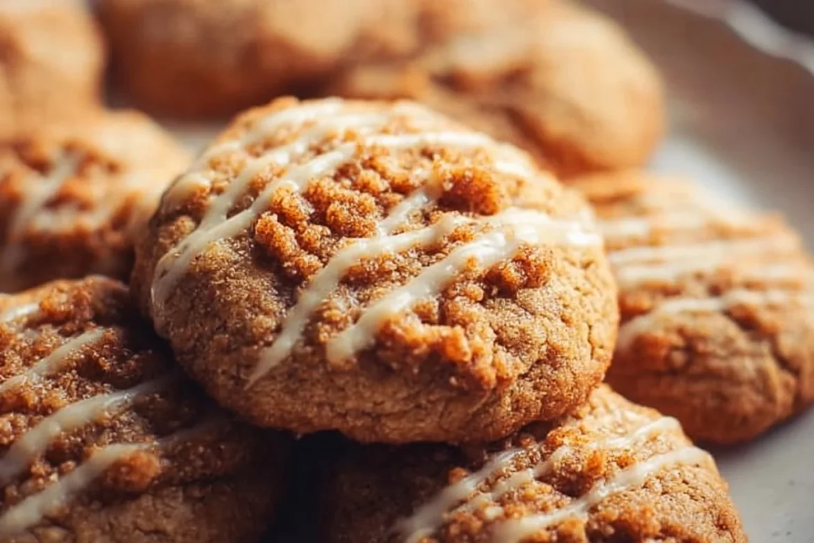 Delicious vegan coffee cake cookies with a crumbly texture and coffee aroma