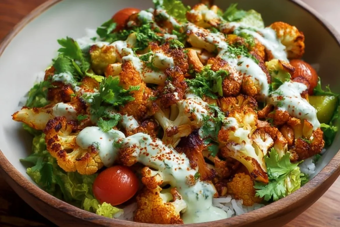 Delicious Cauliflower Shawarma Bowls served in a vibrant dish with fresh toppings