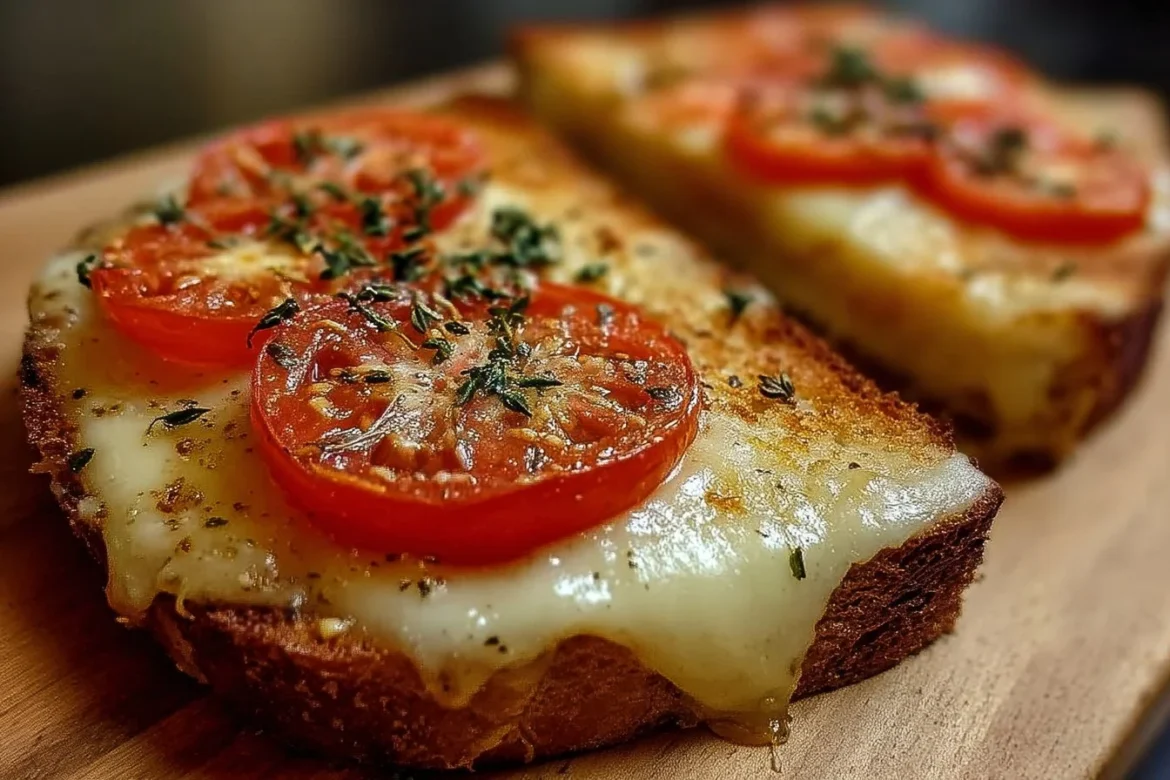 Delicious Cheese and Tomato Toastie ready to enjoy, perfect for a quick meal.