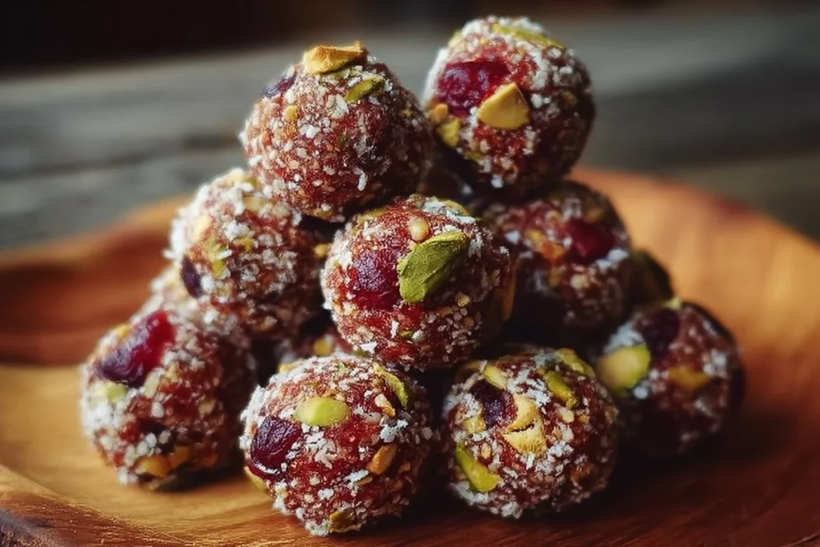 Delicious Cherry Pistachio Energy Balls for a nutritious snack