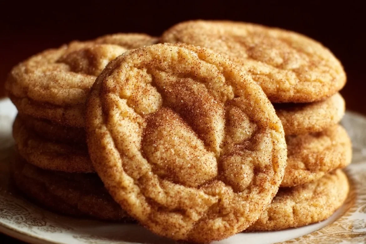 Delicious chewy snickerdoodle-inspired cookies with cinnamon sugar coating