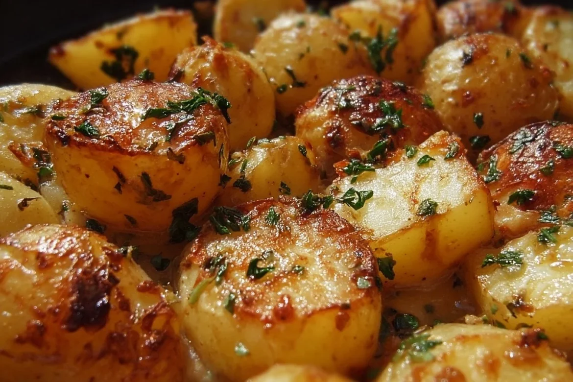 Delicious Classic Delmonico Potatoes served as a side dish