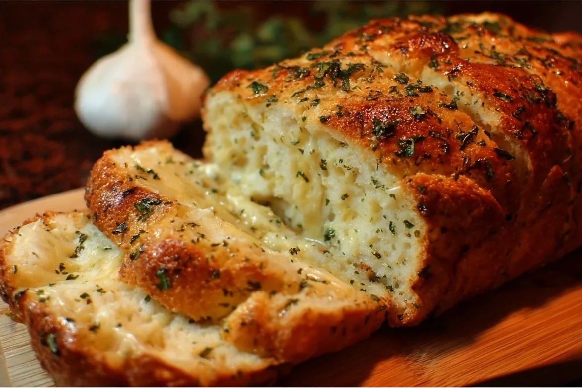 Delicious Italian Herb Cheese Bread fresh out of the oven