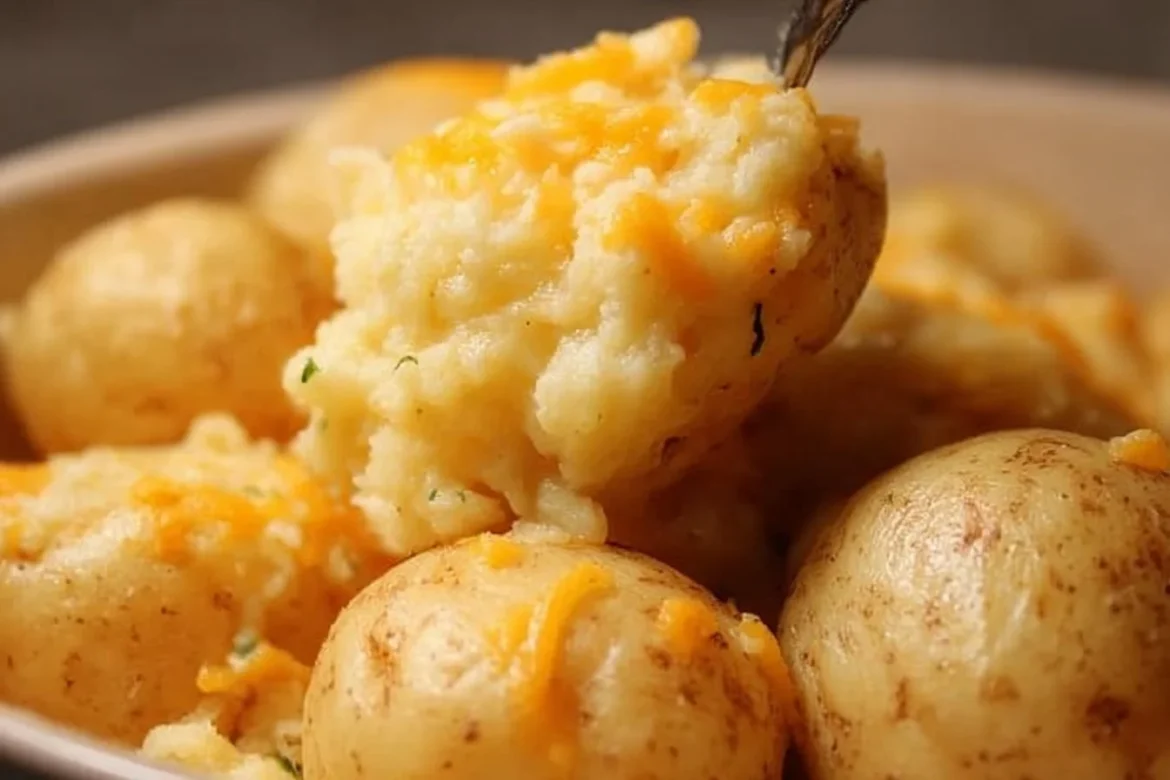 Delicious Kentucky Crockpot Potatoes cooked in a slow cooker.