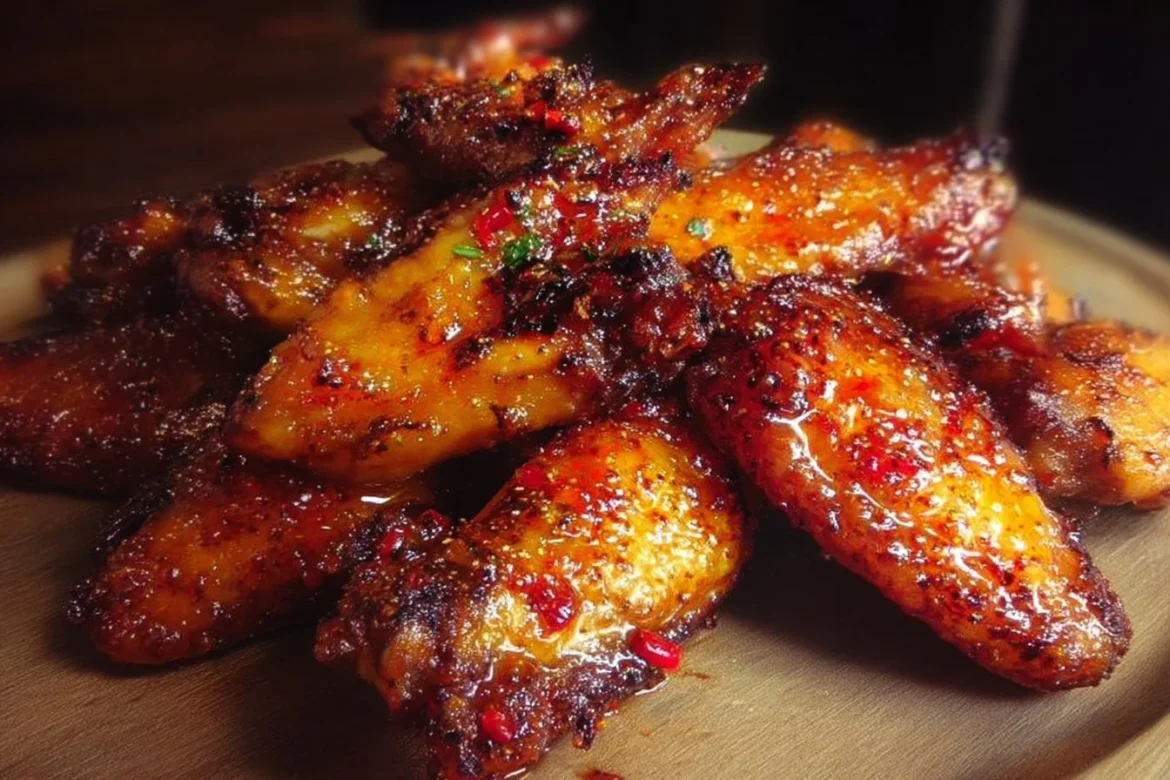 Pineapple Cowboy Candy Chicken Wings recipe with sweet and spicy flavor.