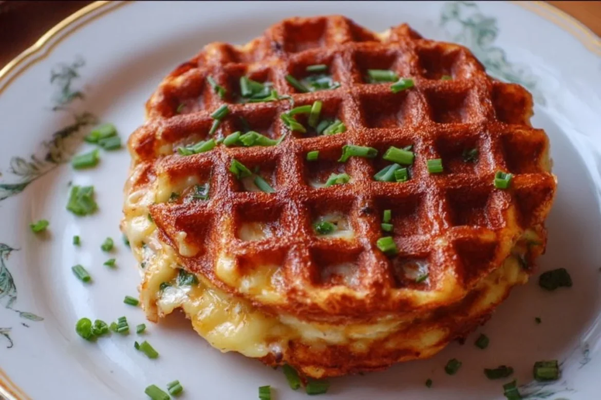 Savory tuna melt chaffle recipe with melted cheese and tuna.