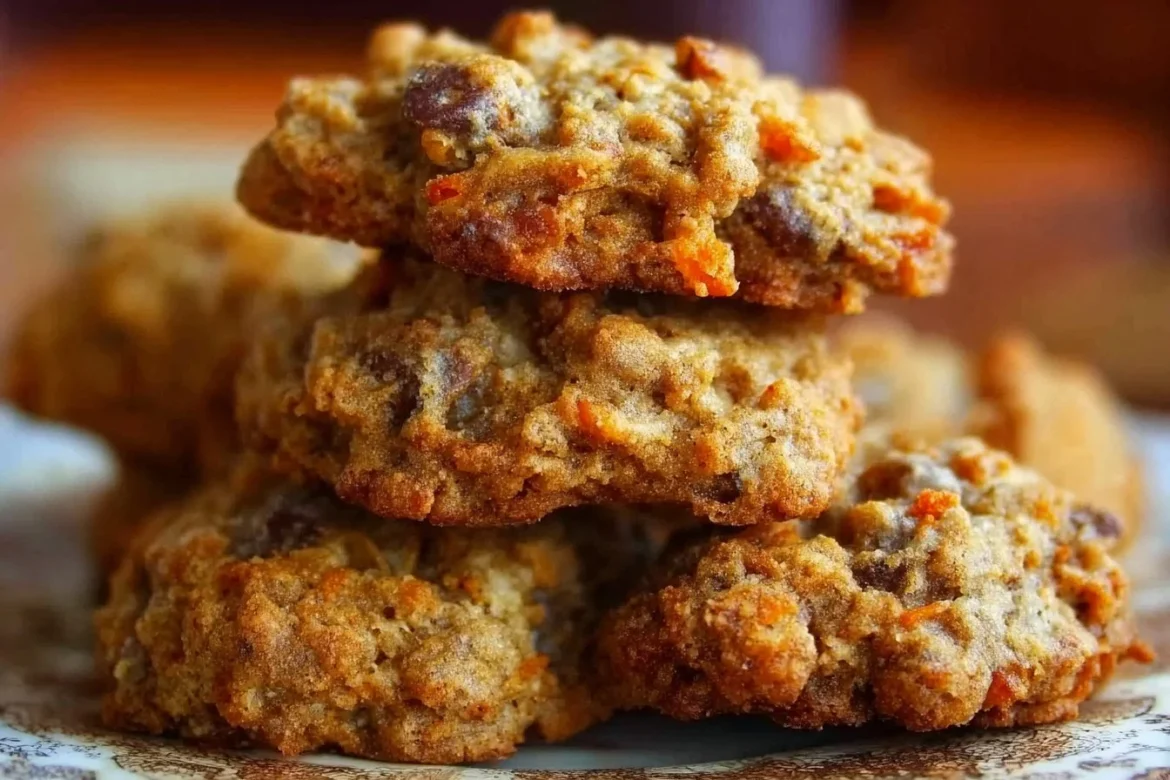 Delicious soft and chewy carrot cake cookies with cream cheese frosting