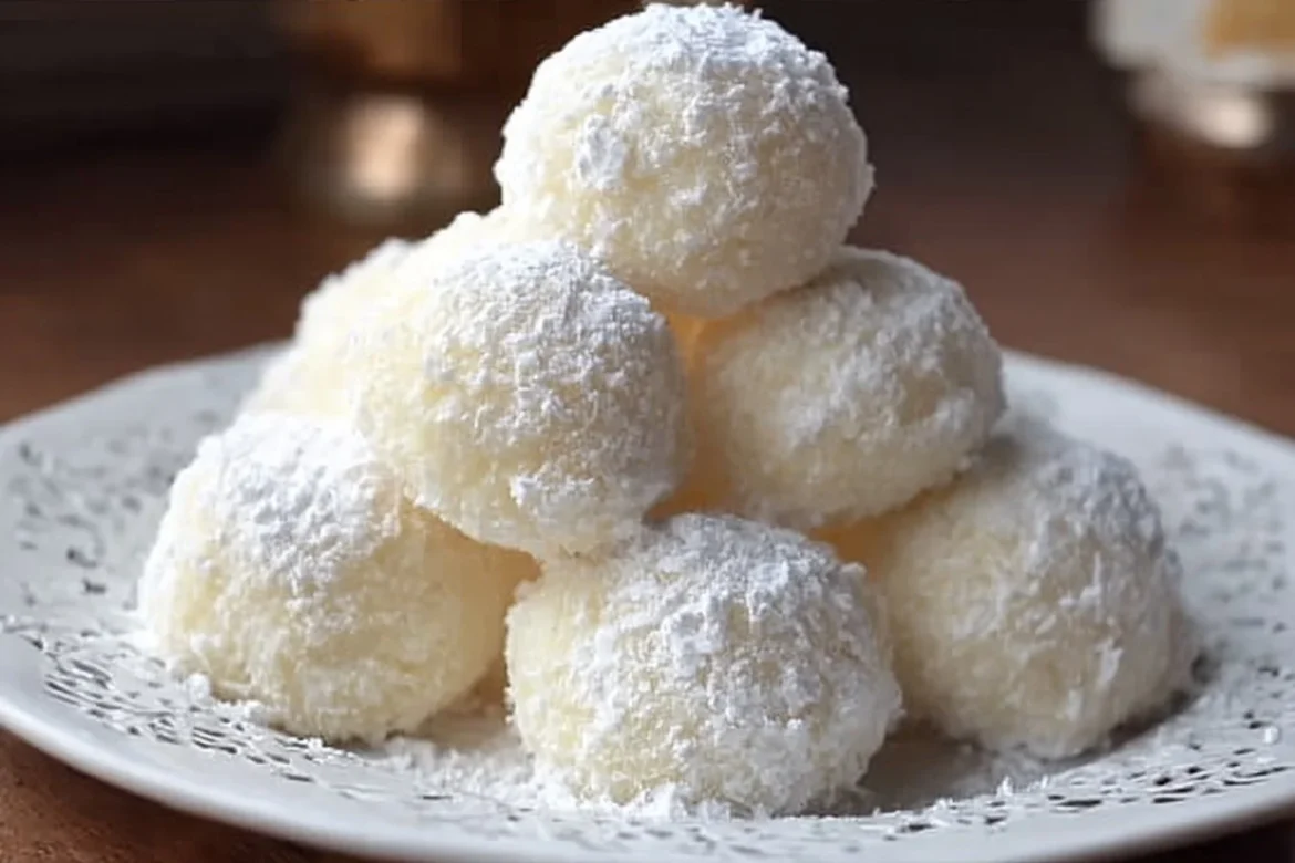 Delicious Sweetened Condensed Milk Snowballs ready to be enjoyed