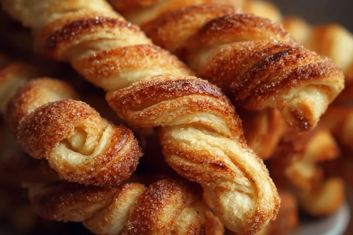Delicious Air Fryer Cinnamon Twists ready to be enjoyed.