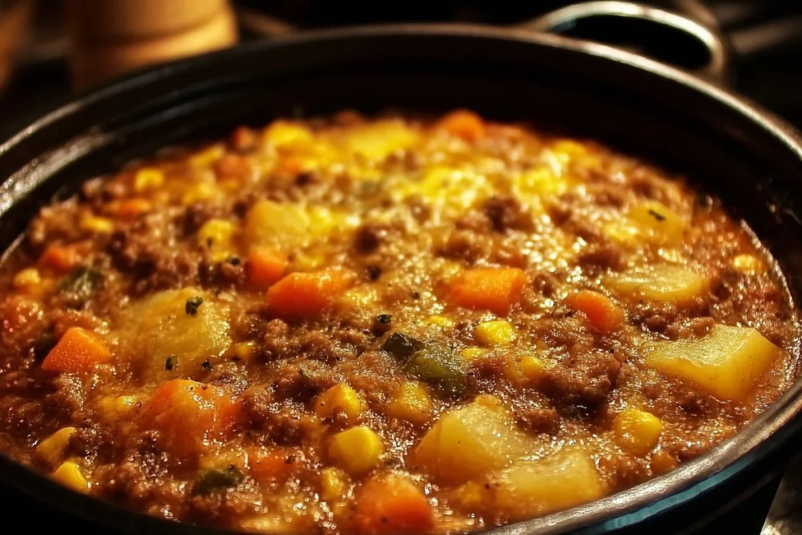 Delicious Amish Harvest Casserole with fresh vegetables and hearty grains