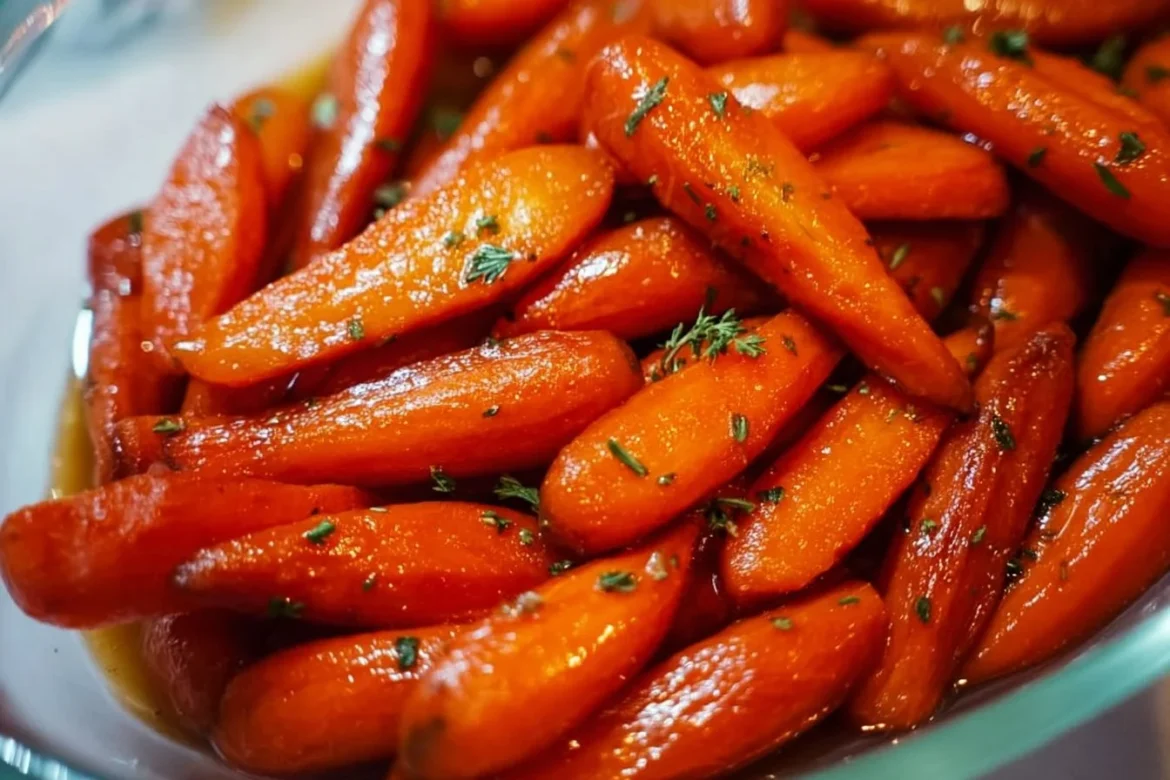 Delicious brown sugar glazed carrots served in a bowl