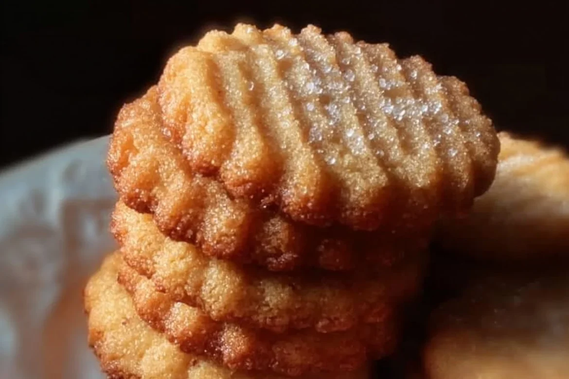 Delicious French salted butter cookies on a plate, perfect for dessert.