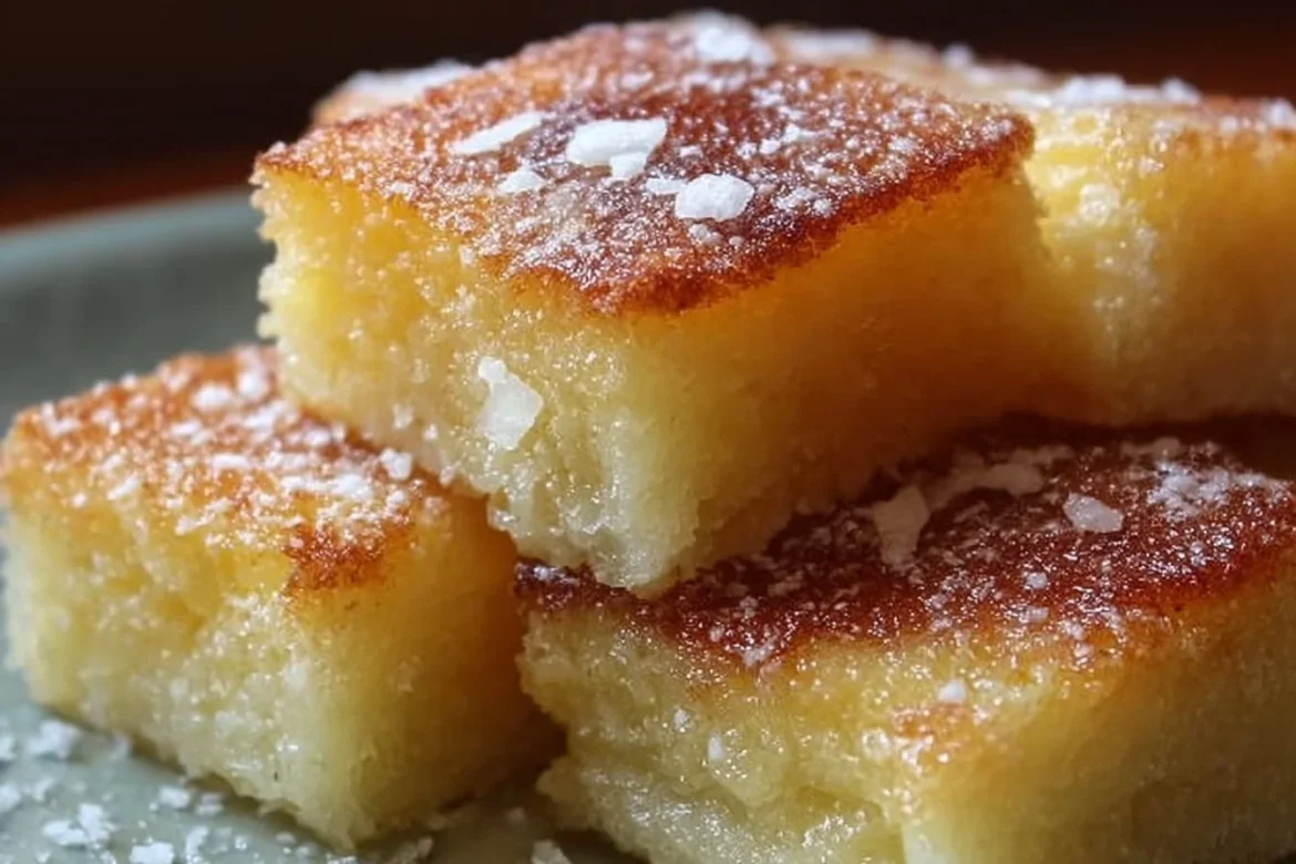 Delicious Hawaiian Butter Mochi dessert with a chewy texture and tropical flavor