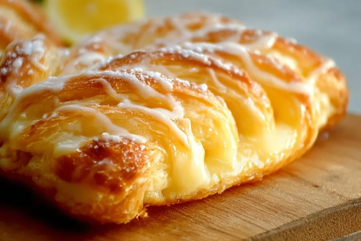 Lemon Cream Cheese Pastry with a golden crust and creamy filling