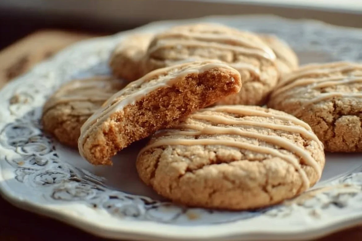 Delicious sourdough brown sugar maple cookies on a plate