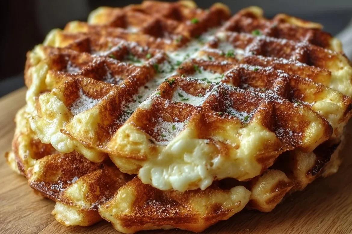 Delicious cottage cheese chaffle served with toppings for a healthy meal