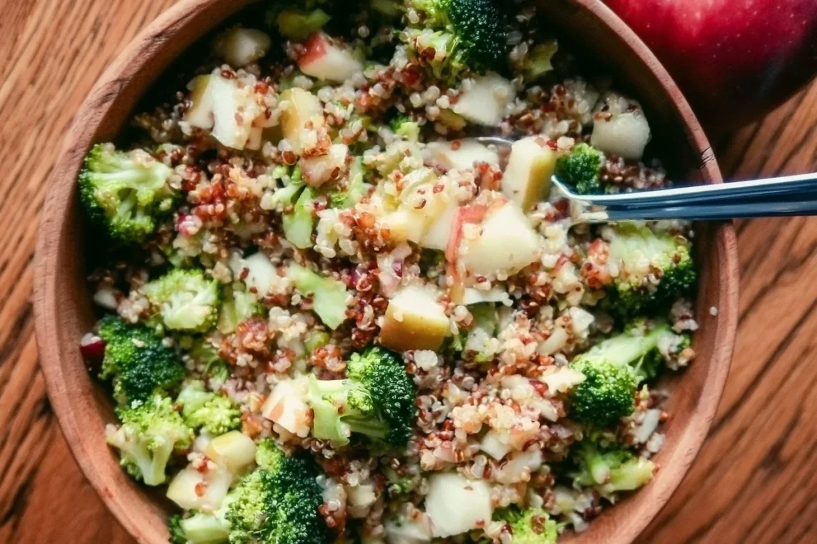 Delicious Broccoli Apple Quinoa Salad with fresh ingredients and vibrant colors