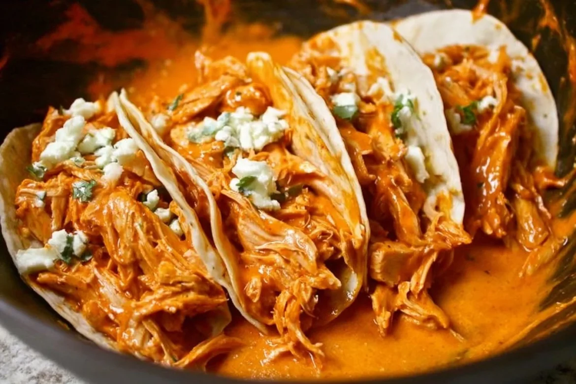 Plate of flavorful Chipotle Chicken Tacos garnished with fresh ingredients