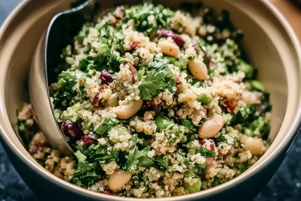 Cilantro Lime Quinoa Salad with fresh vegetables and lime dressing