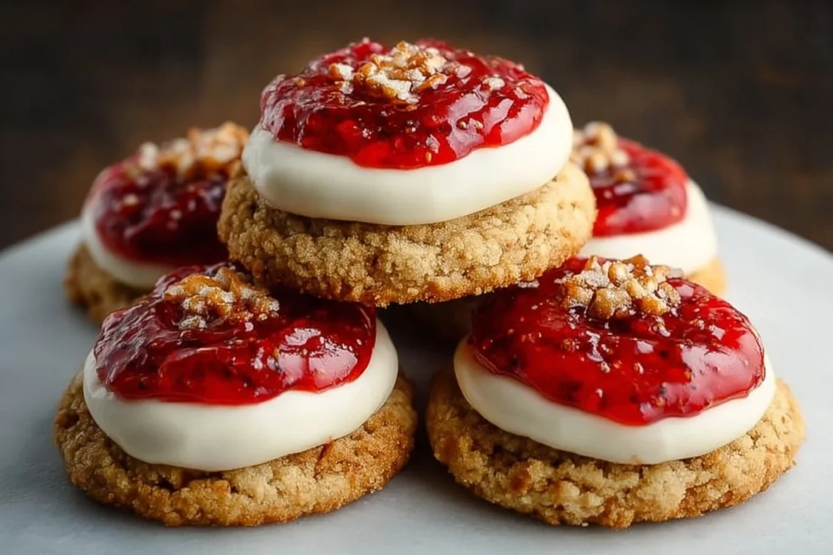 Crumbl Strawberry Pretzel Pie Cookies topped with whipped cream and strawberries