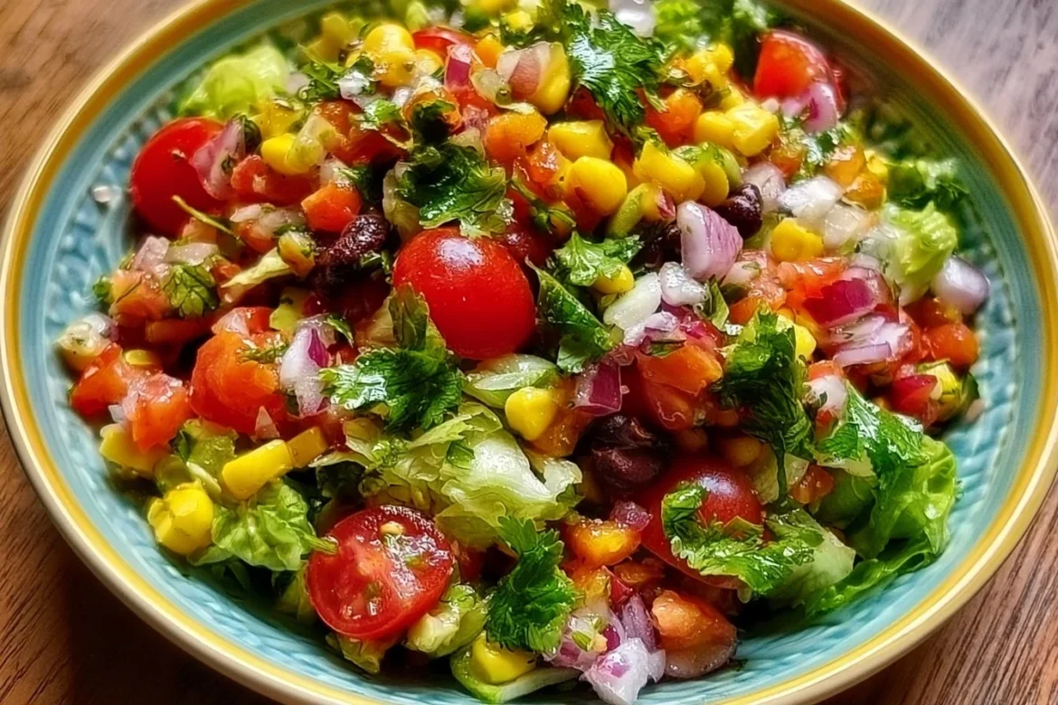 Colorful Mexican Chopped Salad with fresh ingredients and vibrant flavors.