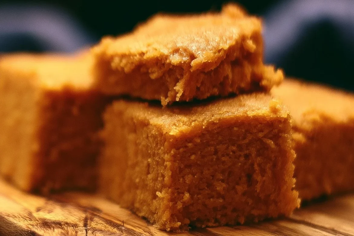 Moist sweet potato cornbread baked to perfection, showcasing a golden crust.