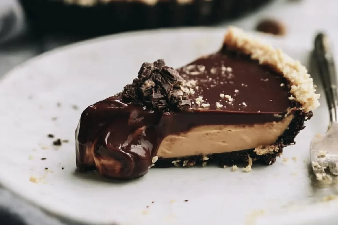 Delicious Peanut Butter Chocolate Ganache Tart with a rich creamy topping