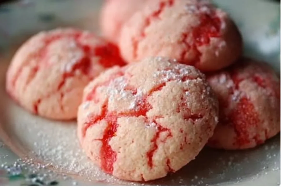 Delicious strawberry shortcake cookies with fresh strawberries and cream