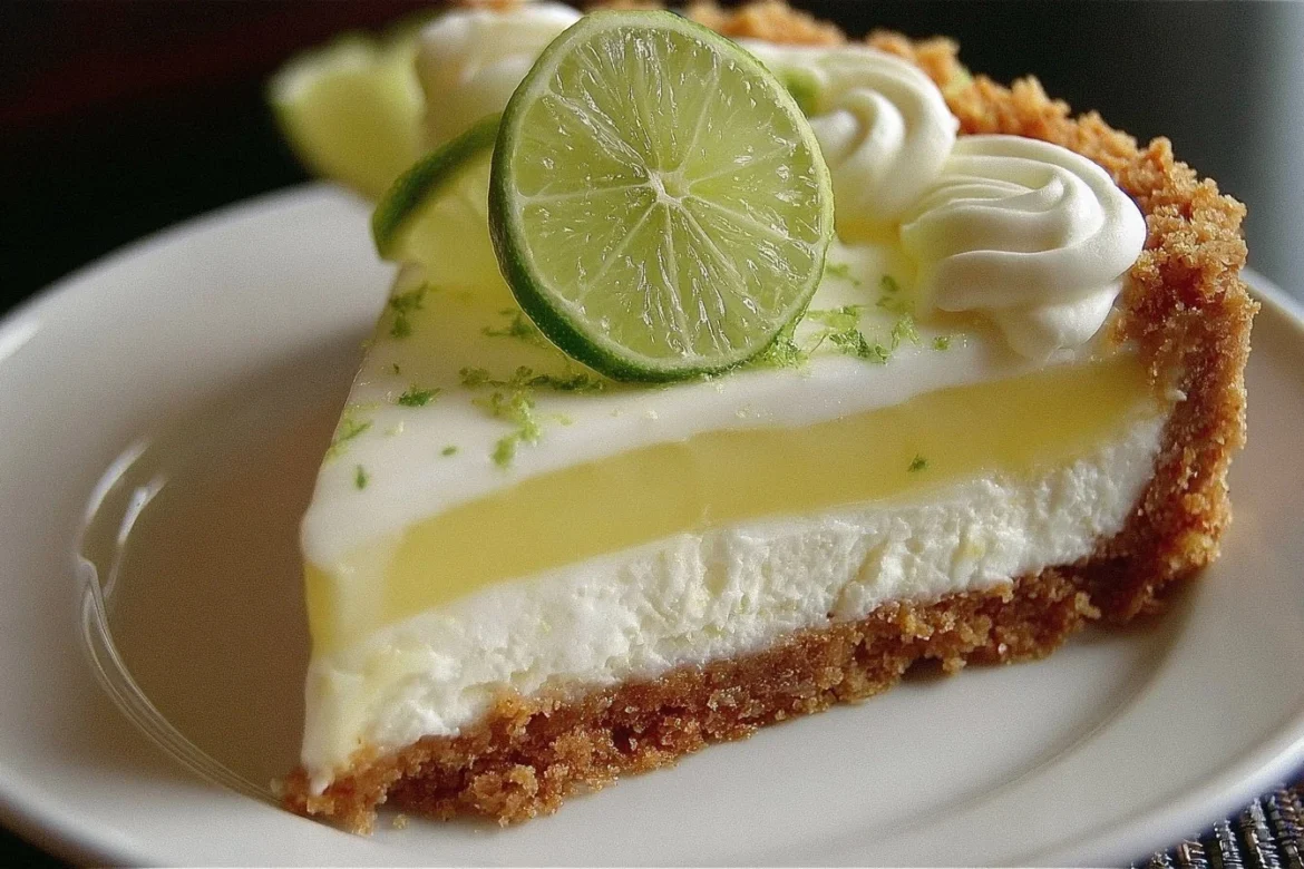 Triple Layer Key Lime Pie with creamy layers and a zesty lime topping