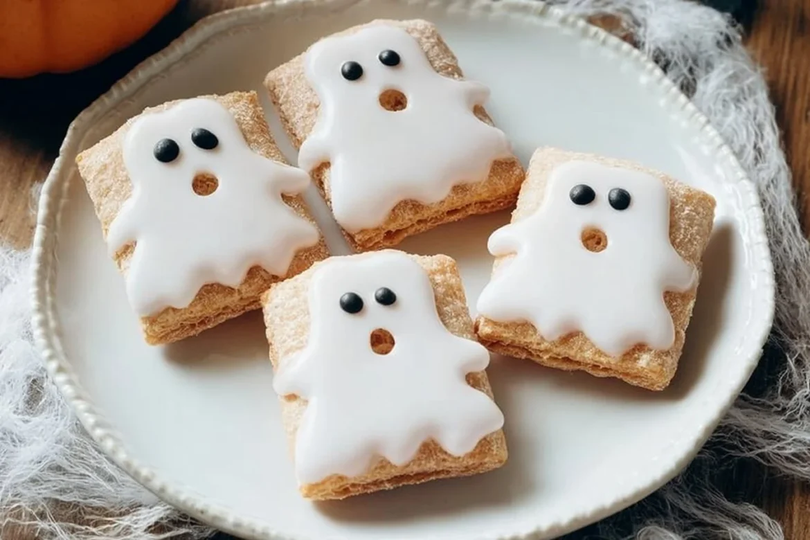 Ghost Pop Tarts with spooky frosting and festive designs