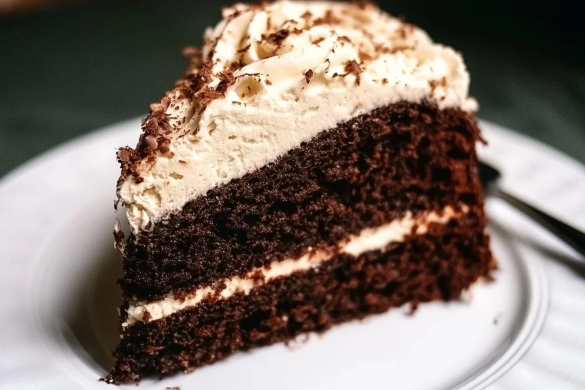 Delicious Guinness chocolate cake with Irish buttercream frosting