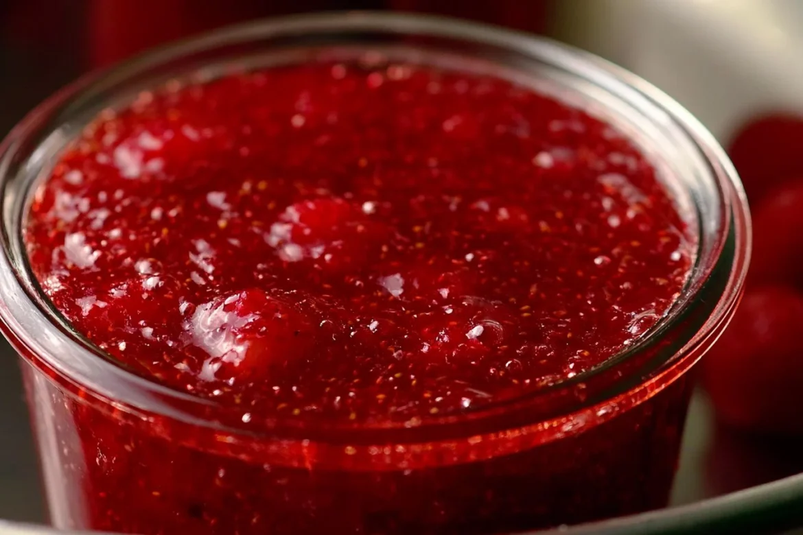 Homemade strawberry jam spread on toast