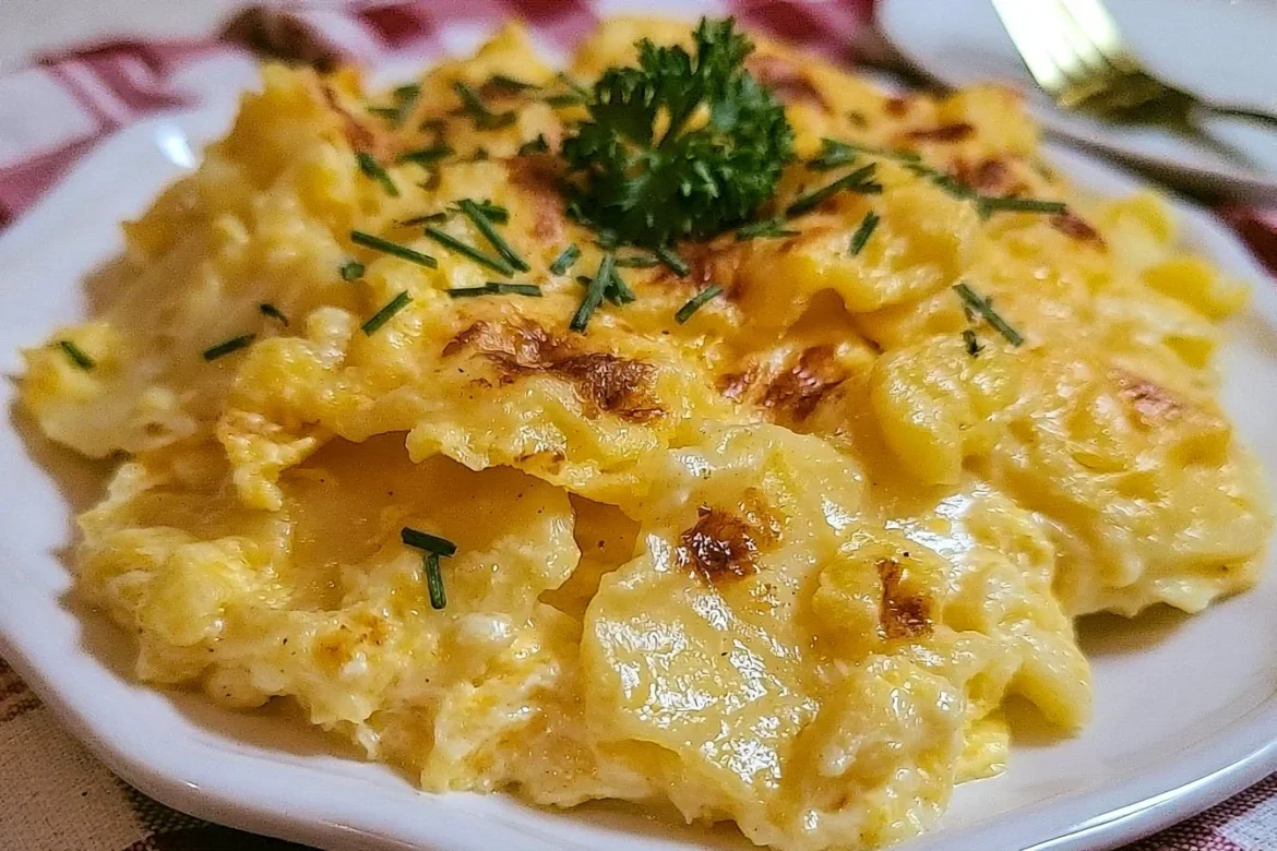 Creamy Instant Pot scalloped potatoes served in a bowl