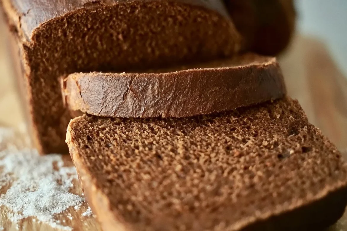 Sourdough Pumpernickel Bread fresh out of the oven