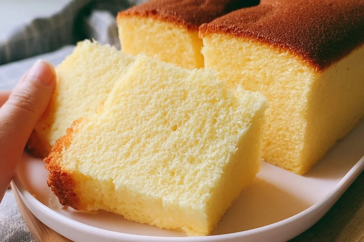 Delicious Taiwanese Castella Cake with a fluffy texture